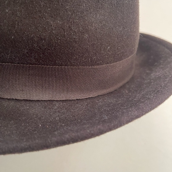 Vintage Y2k Hat Brand Goal 2020.  Unisex Brown 100% Wool Fedora brim - Picture 6 of 11